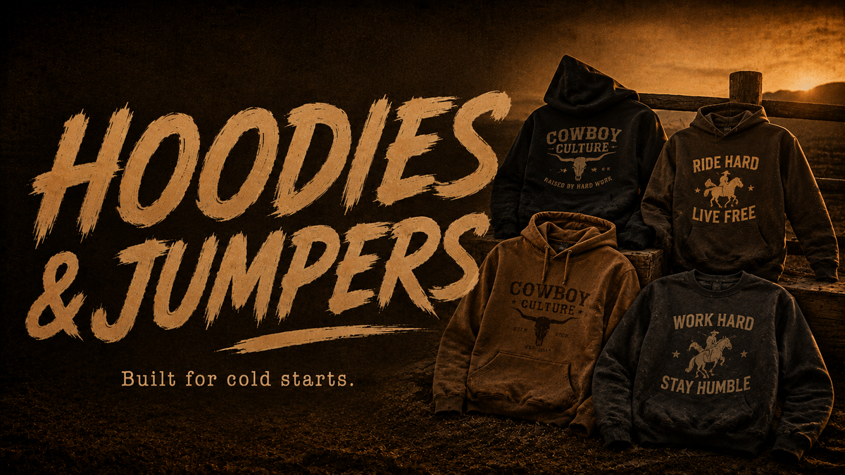 Cowboy Culture hoodies and jumpers collection banner