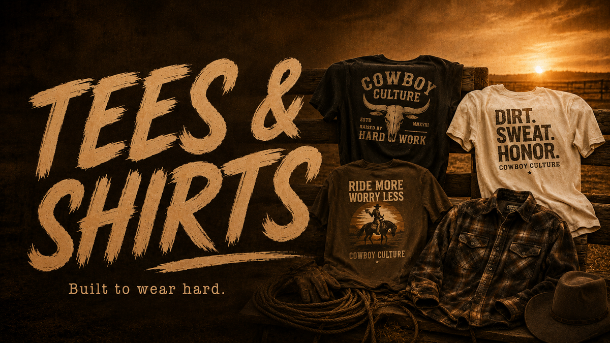 Cowboy Culture tees and shirts collection banner