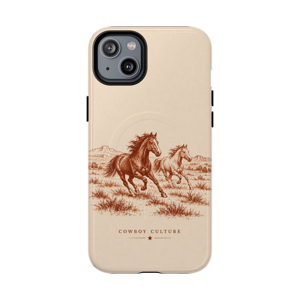 Cowboy Culture Wild Horses Tough Magnetic Phone Case — iPhone 14 Plus / Glossy