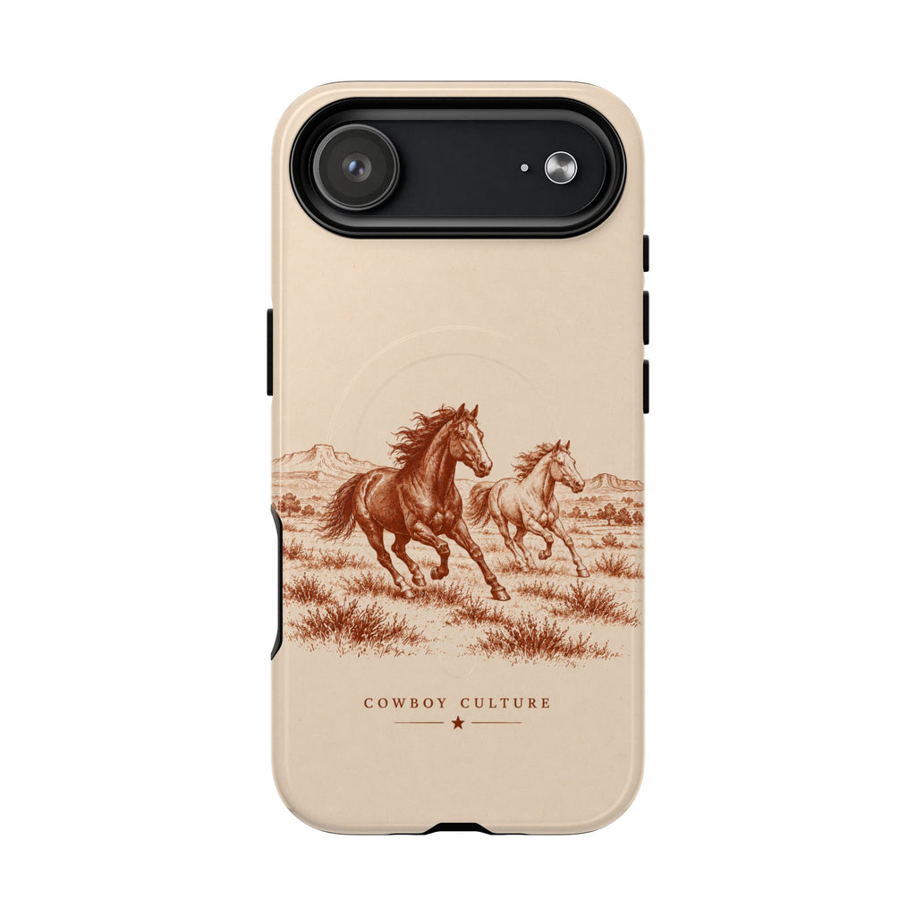 Cowboy Culture Wild Horses Tough Magnetic Phone Case — iPhone 17 Air / Glossy