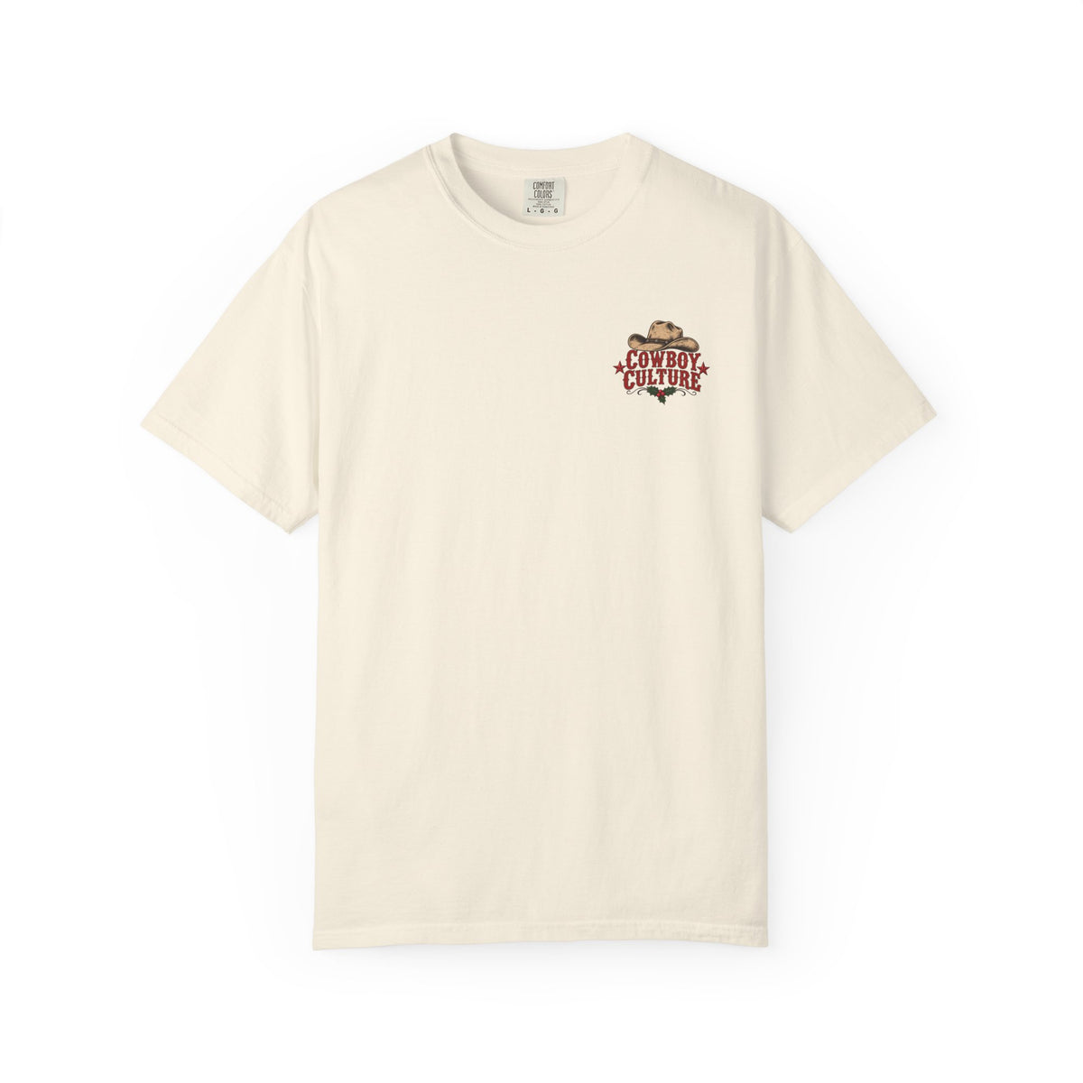 Country Christmas cowboy graphic tee