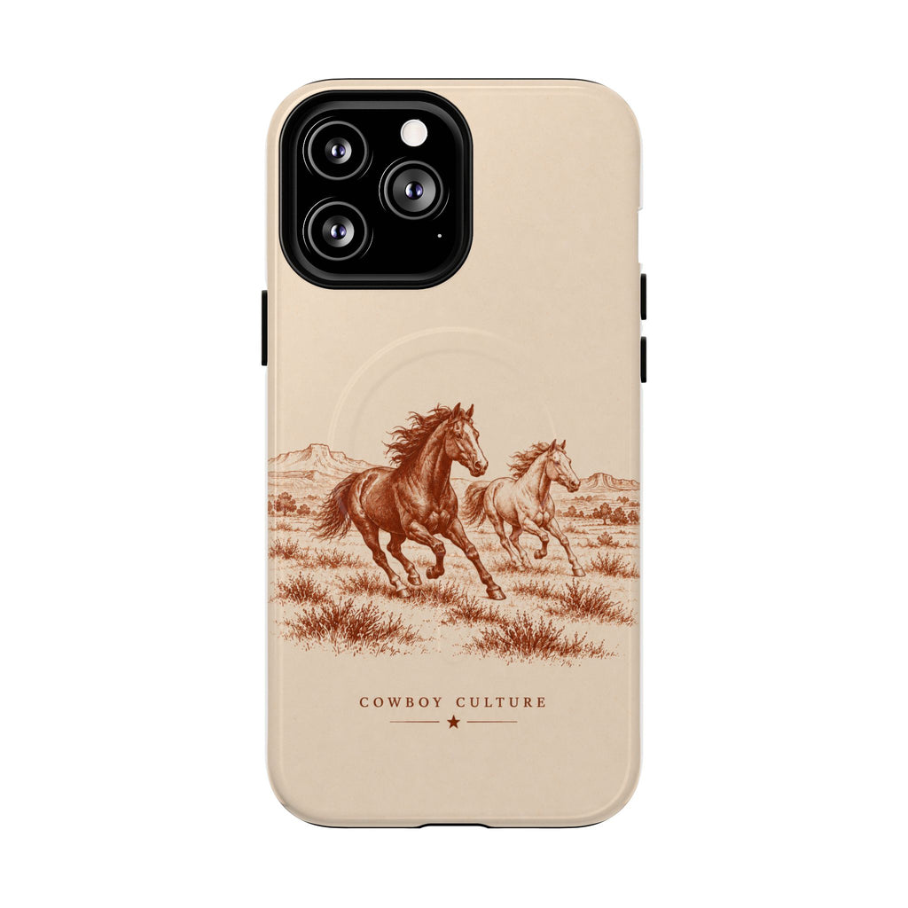 Cowboy Culture Wild Horses Tough Magnetic Phone Case — iPhone 13 Pro Max / Glossy