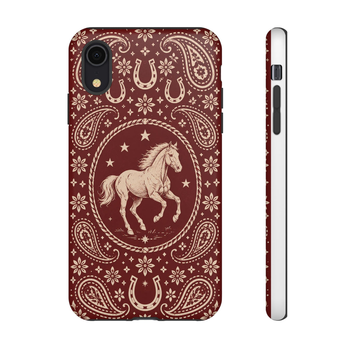 Western Horse Paisley Tough Phone Case — iPhone XR / Matte