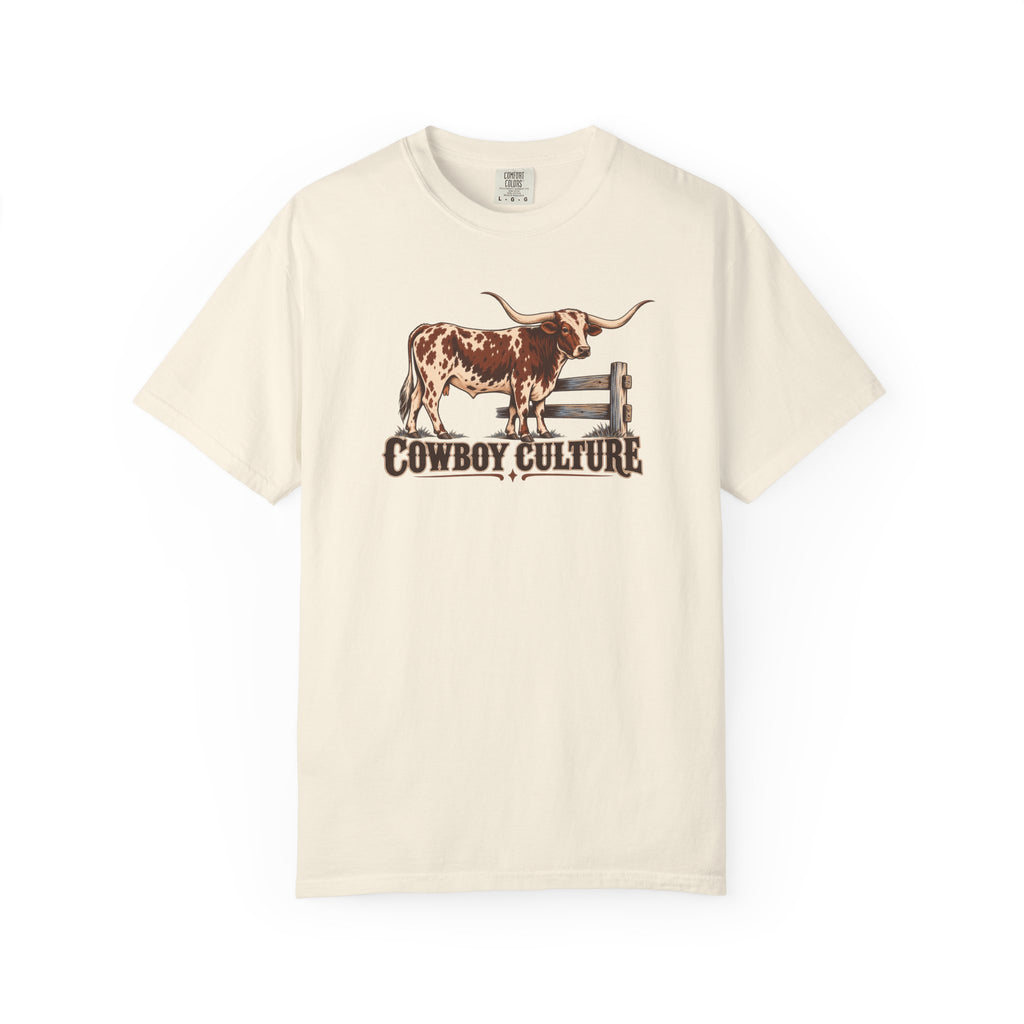 Longhorn fence graphic western t-shirt