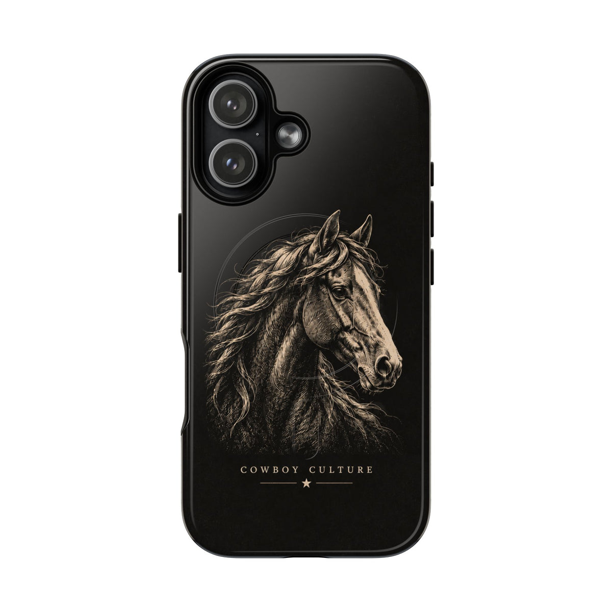 Cowboy Horse Tough Magnetic Phone Case — iPhone 17 / Glossy