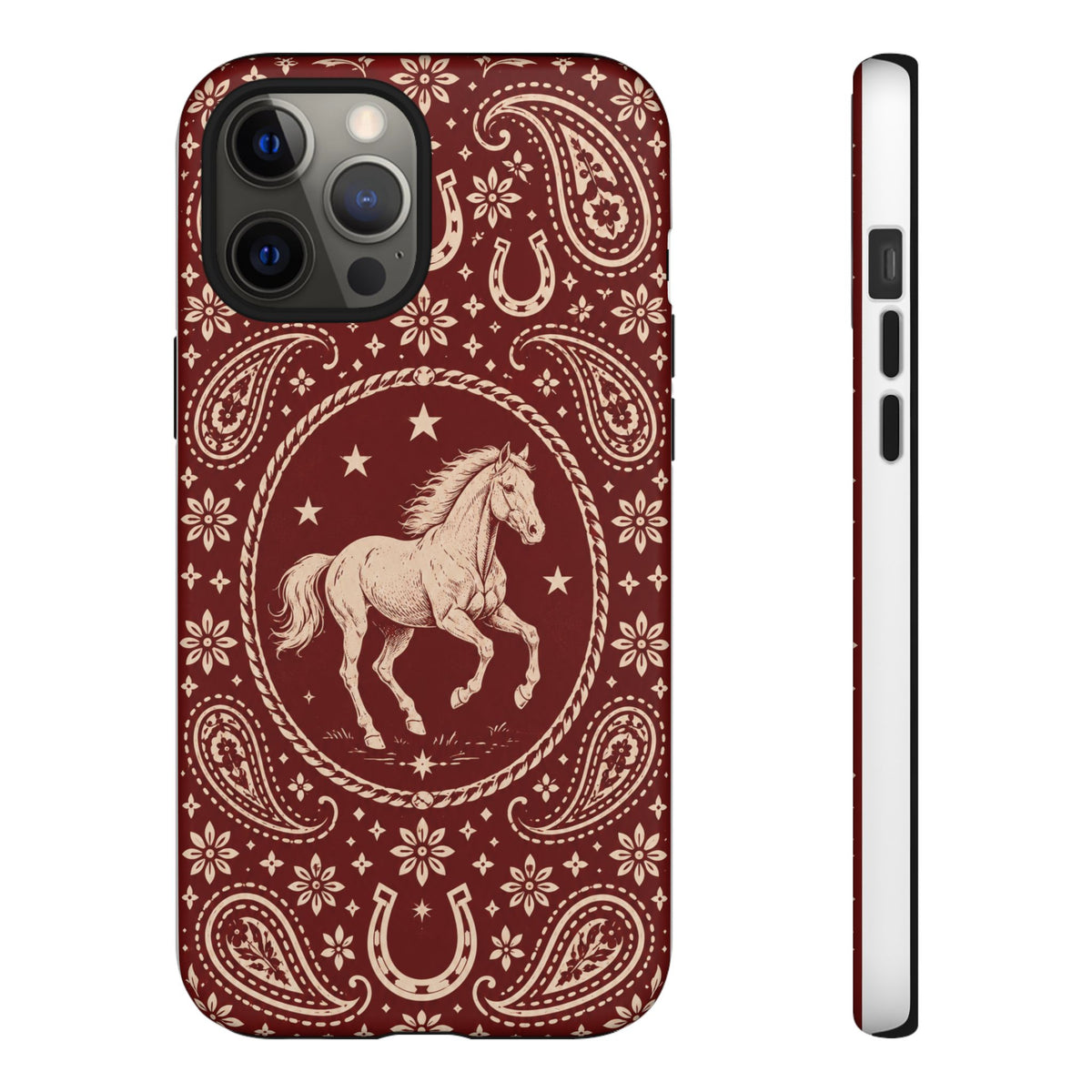 Western Horse Paisley Tough Phone Case — iPhone 12 Pro Max / Matte