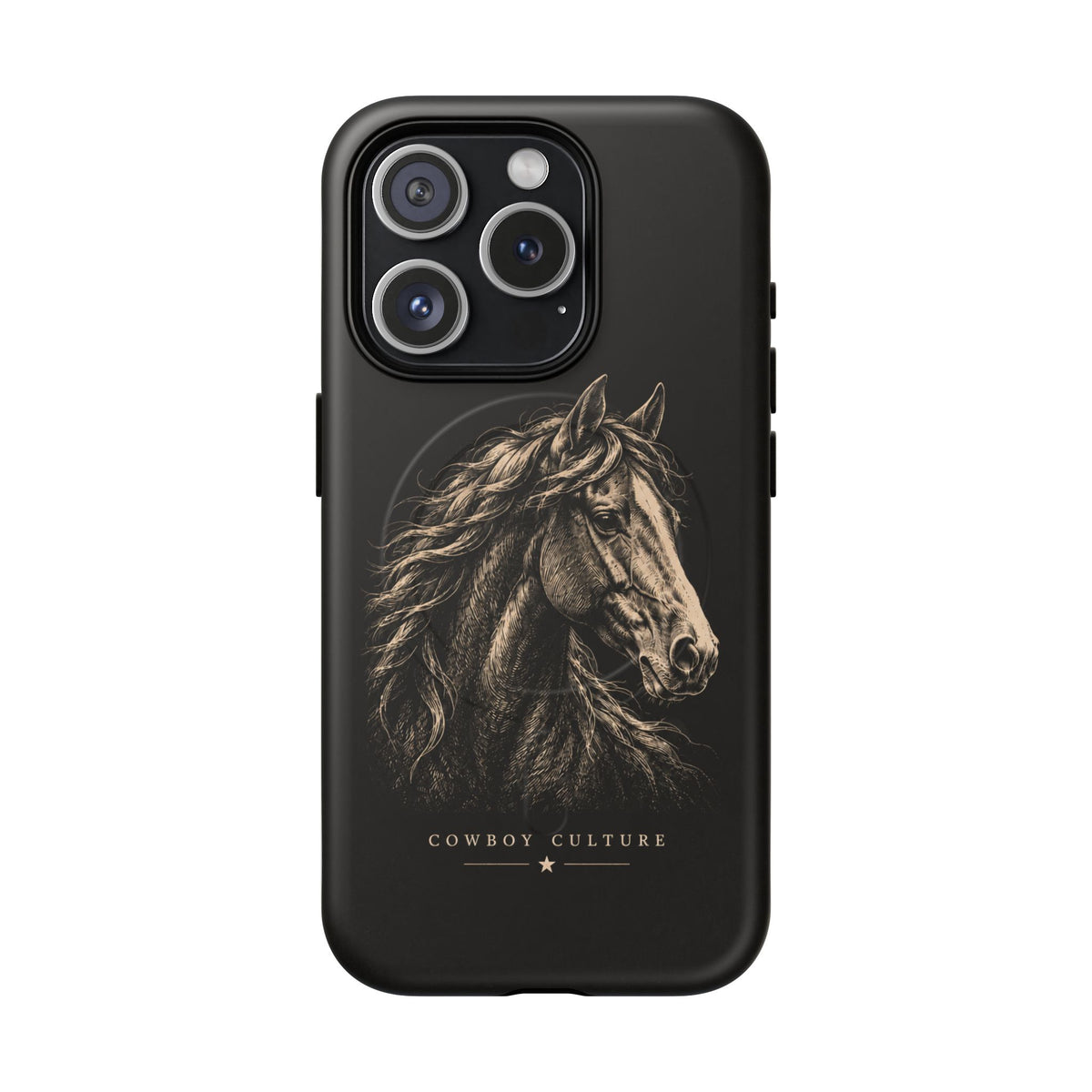 Cowboy Horse Tough Magnetic Phone Case — iPhone 15 Pro / Matte