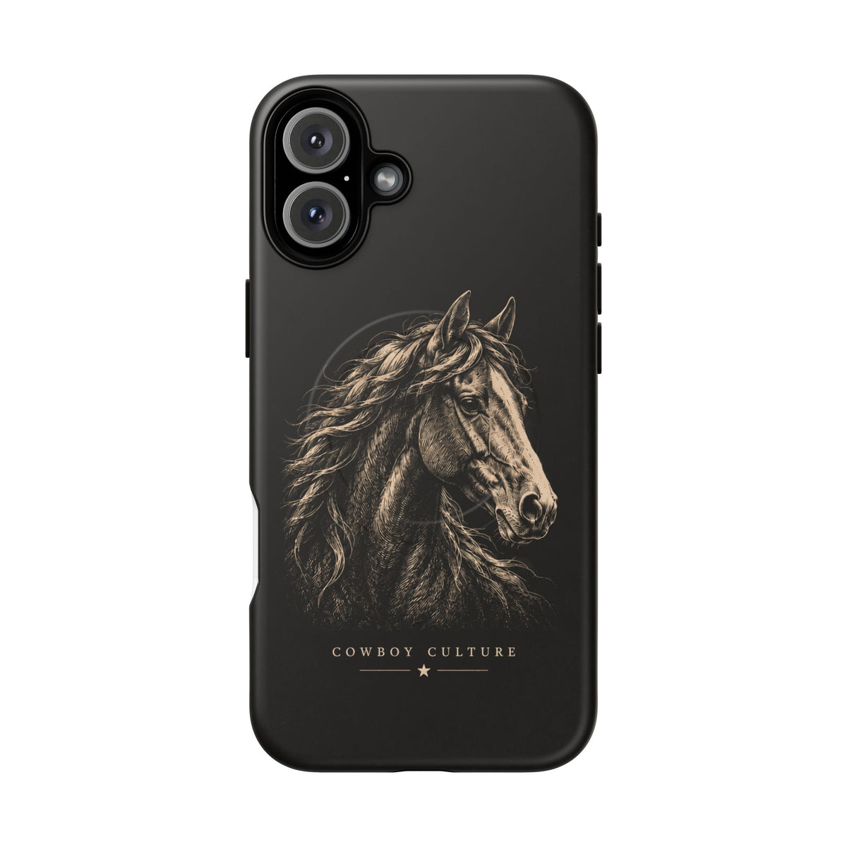 Cowboy Horse Tough Magnetic Phone Case — iPhone 16 Plus / Matte
