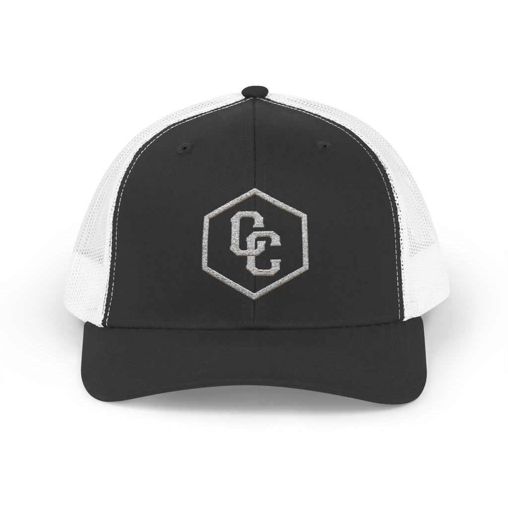 Cowboy Culture mesh embroidered western trucker cap — apparel mockup