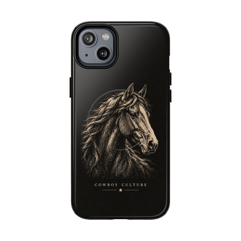 Cowboy Horse Tough Magnetic Phone Case — iPhone 14 Plus / Glossy