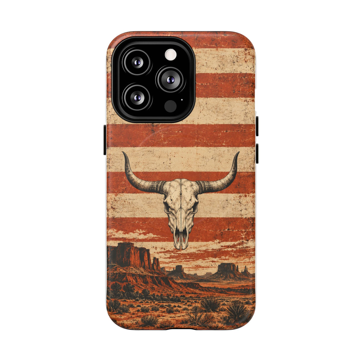 Western Longhorn Skull Magnetic Tough Phone Case — Cowboy Culture product view