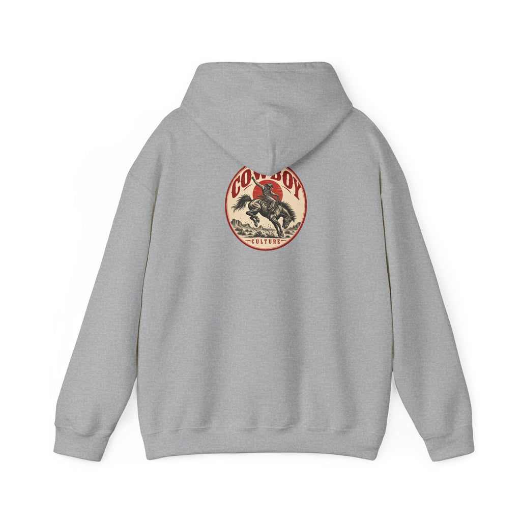 Vintage Rodeo Badge Hoodie — Cowboy Culture product view