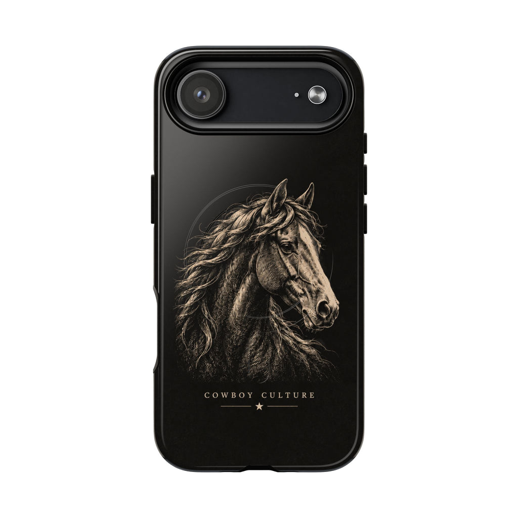 Cowboy Horse Tough Magnetic Phone Case — iPhone 17 Air / Glossy
