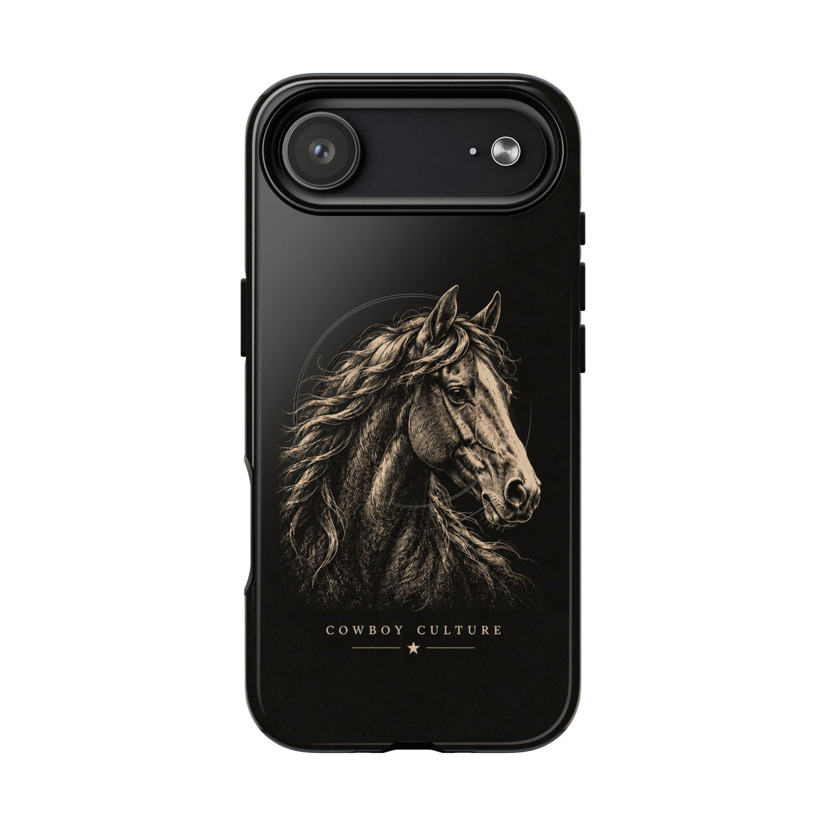 Cowboy Horse Tough Magnetic Phone Case — iPhone 17 Air / Glossy