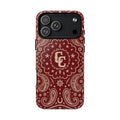 Burgundy Paisley Magnetic Tough Phone Case — Cowboy Culture product view