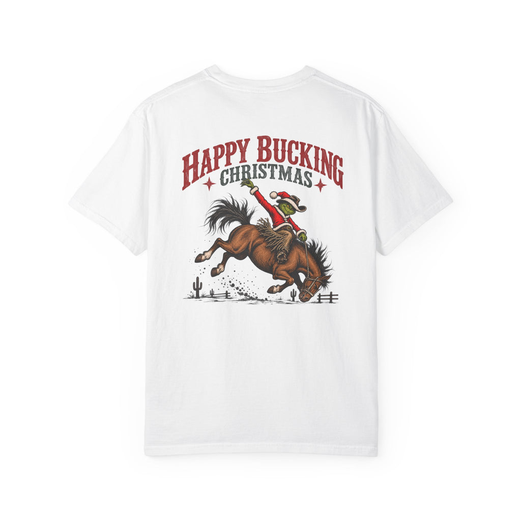 Happy Bucking Christmas T-Shirt rodeo graphic