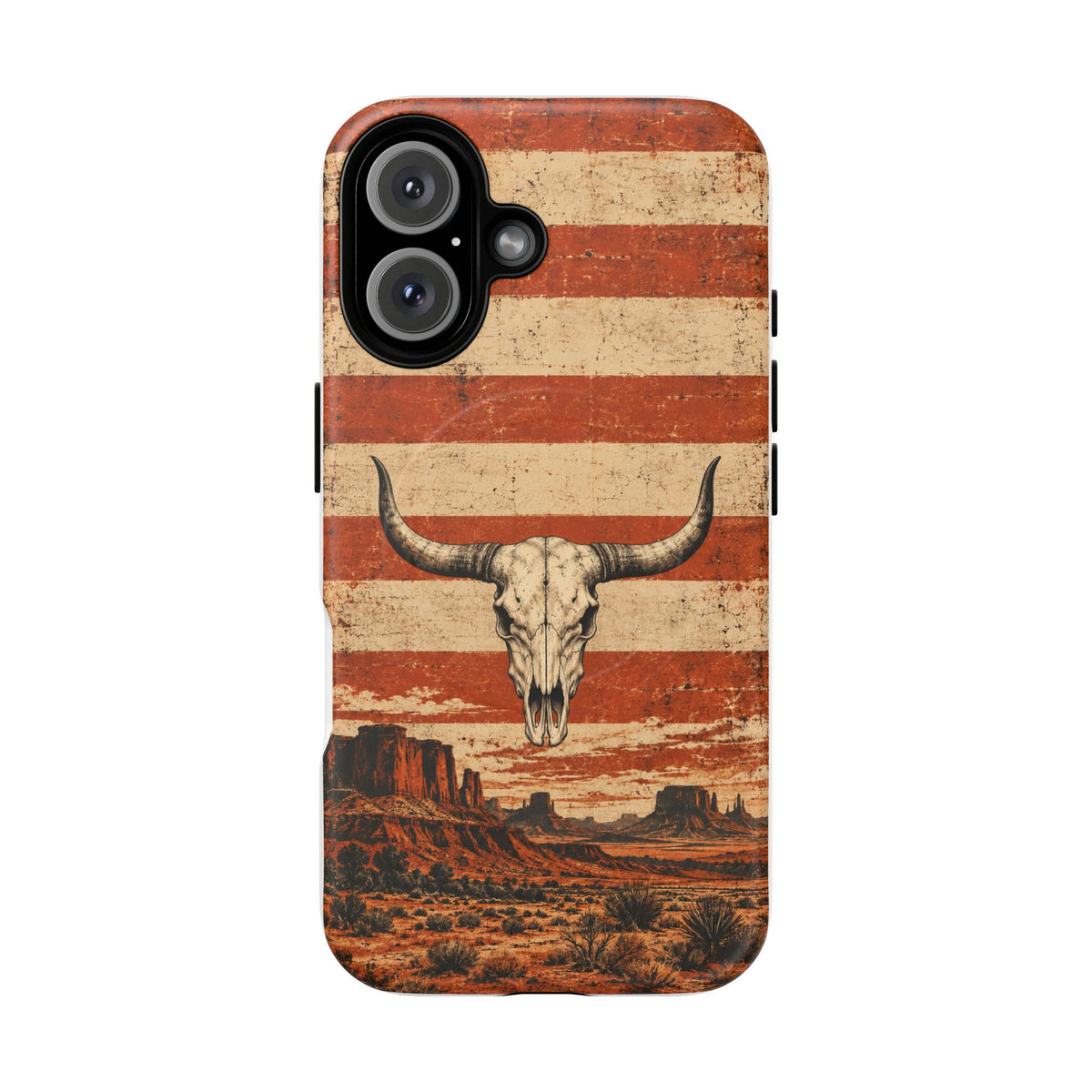 Western Longhorn Skull Magnetic Tough Phone Case — Cowboy Culture product view