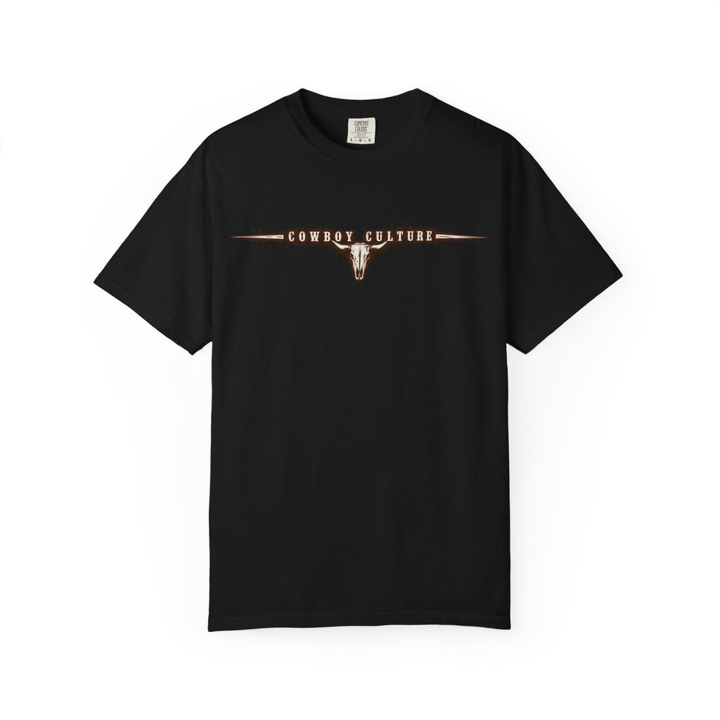 Heavyweight cow skull country tee