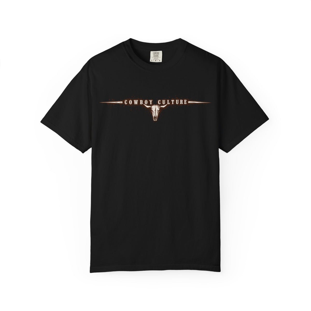 Heavyweight cow skull country tee