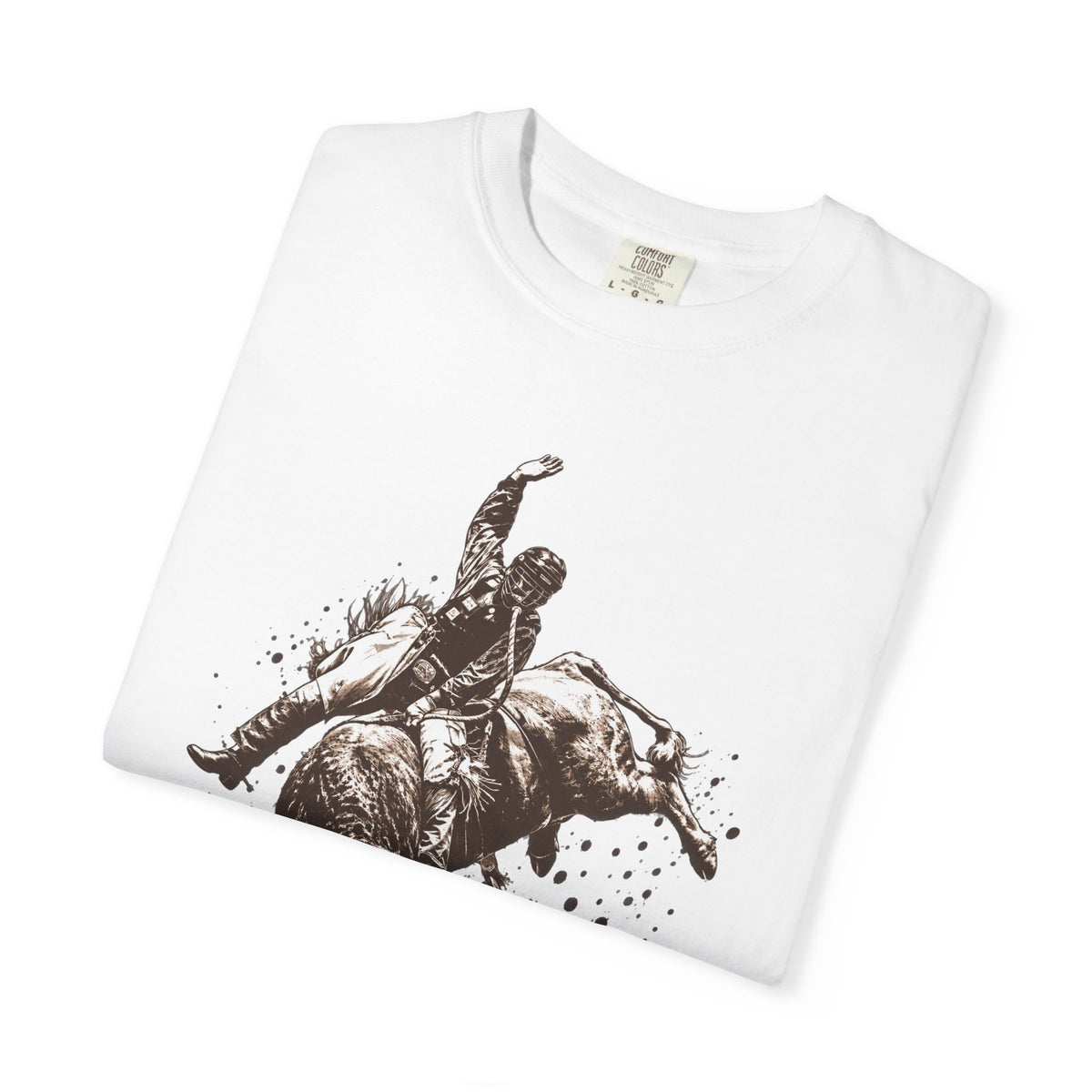 Cowboy Culture bull rider graphic tee in white
