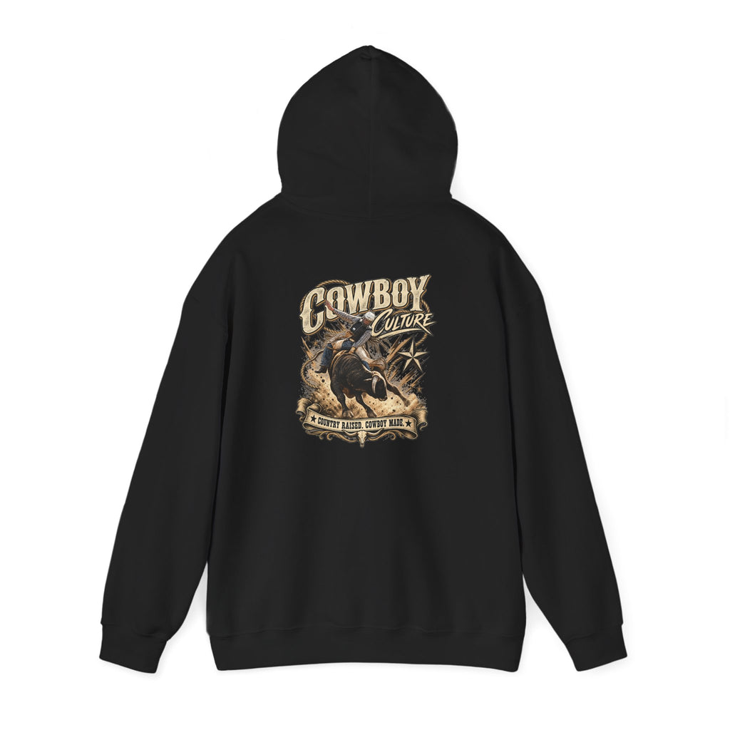 Cowboy Culture Western Bull rodeo hoodie — apparel mockup