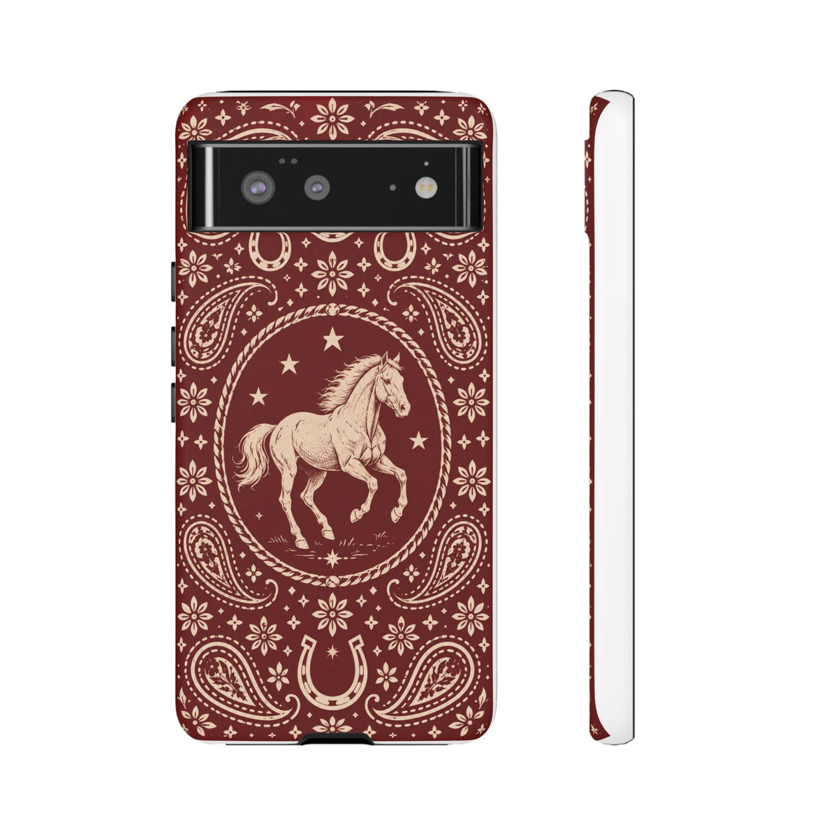 Western Horse Paisley Tough Phone Case — Google Pixel 6 / Matte