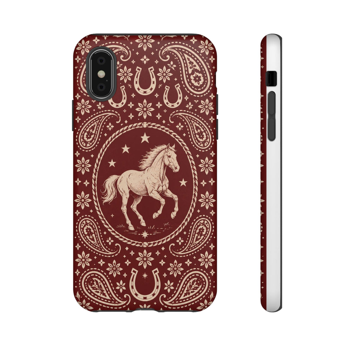 Western Horse Paisley Tough Phone Case — iPhone XS / Matte
