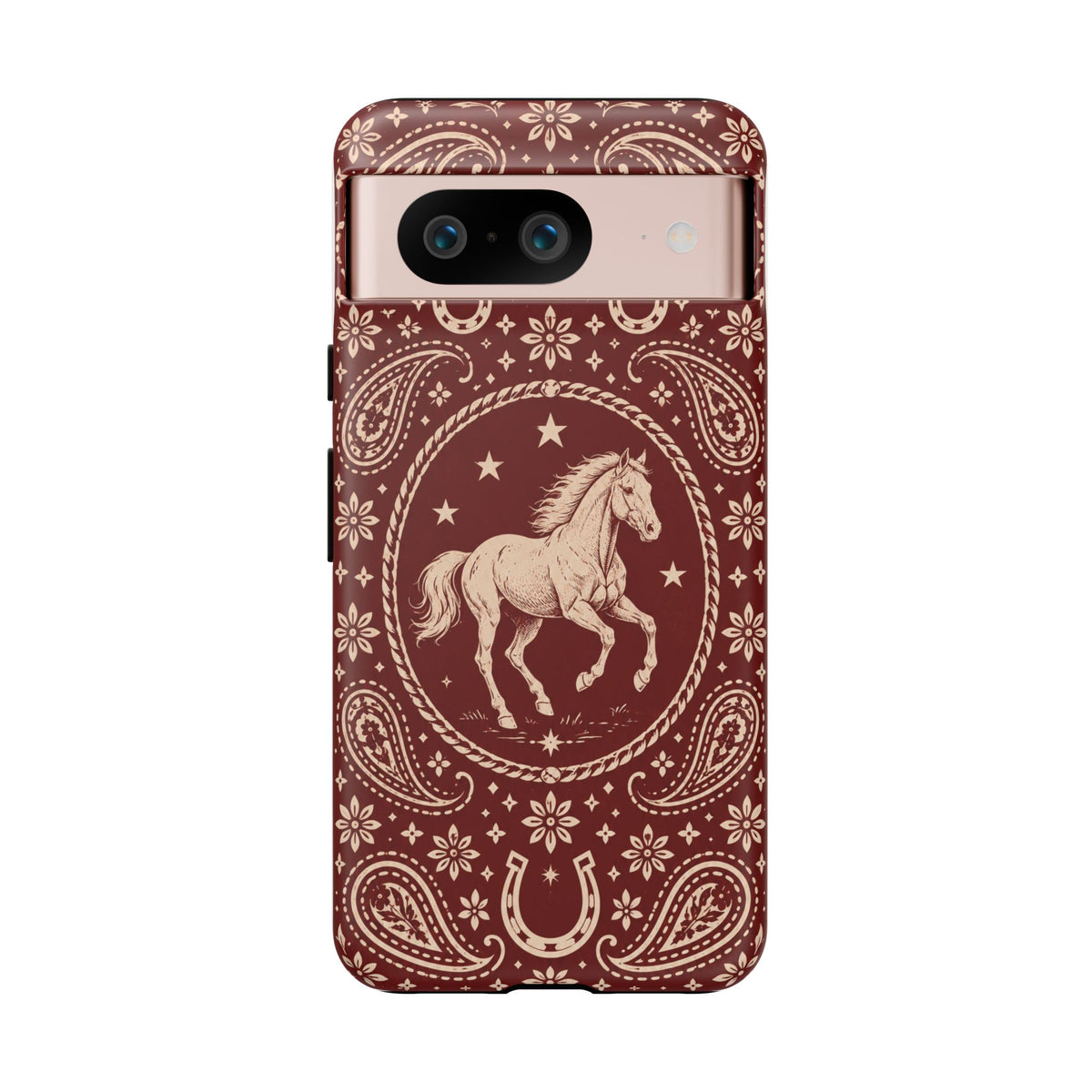Western Horse Paisley Tough Phone Case — Google Pixel 8 / Matte