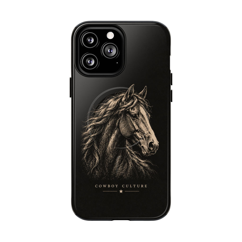 Cowboy Horse Tough Magnetic Phone Case — iPhone 13 Pro Max / Glossy