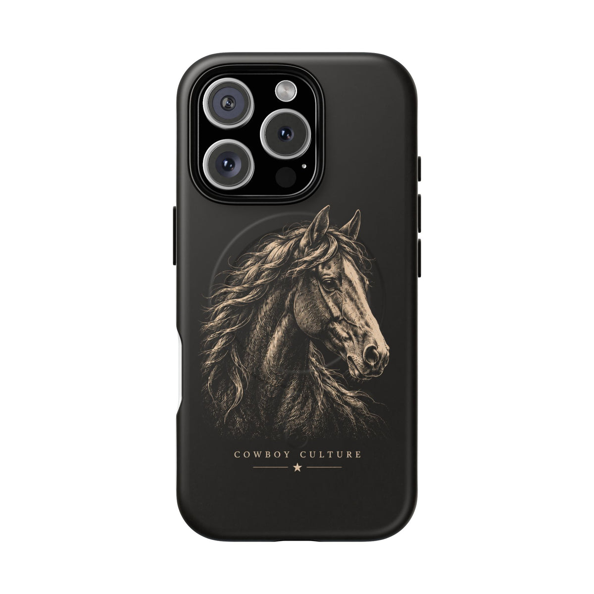 Cowboy Horse Tough Magnetic Phone Case — iPhone 16 Pro / Matte