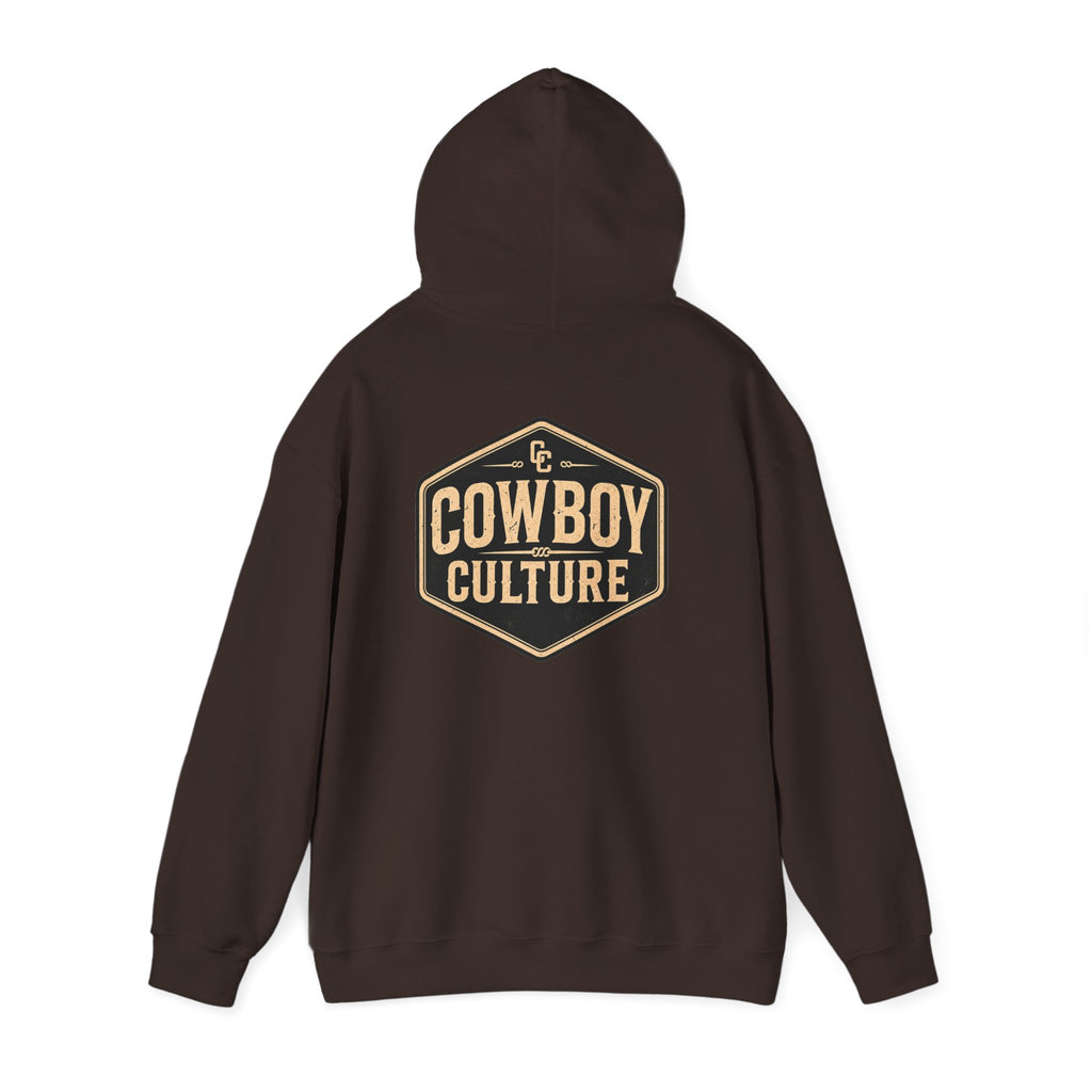 Cowboy Culture Badge western hoodie — product view