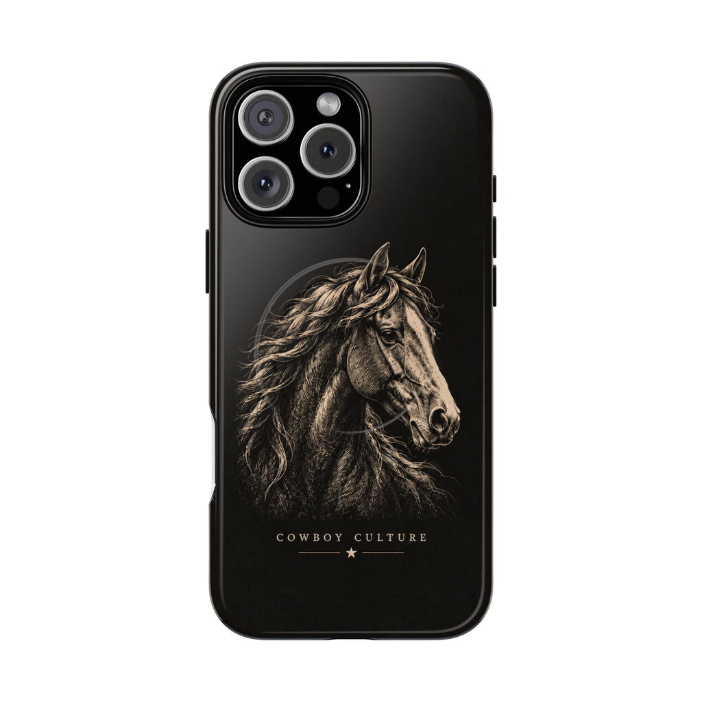 Cowboy Horse Tough Magnetic Phone Case — iPhone 16 Pro Max / Glossy