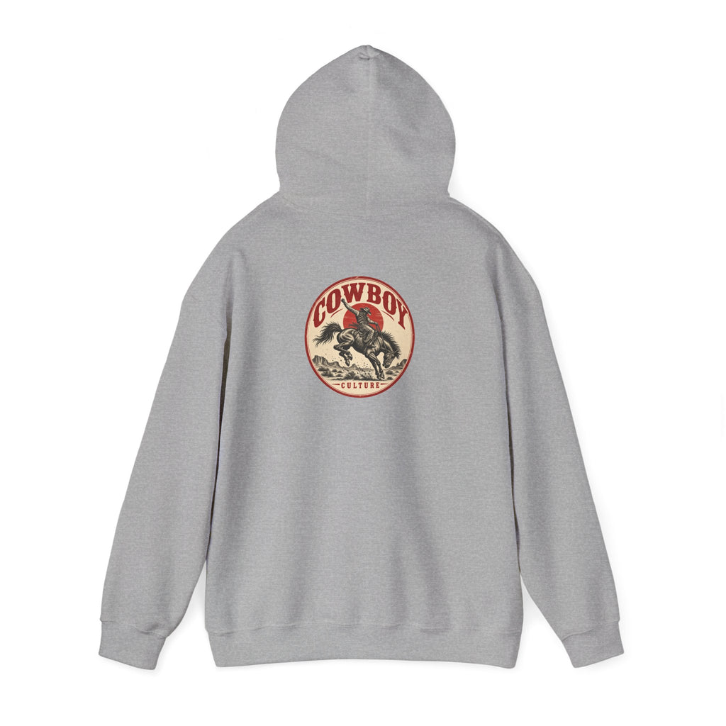 Vintage Rodeo Badge Hoodie — Cowboy Culture product view