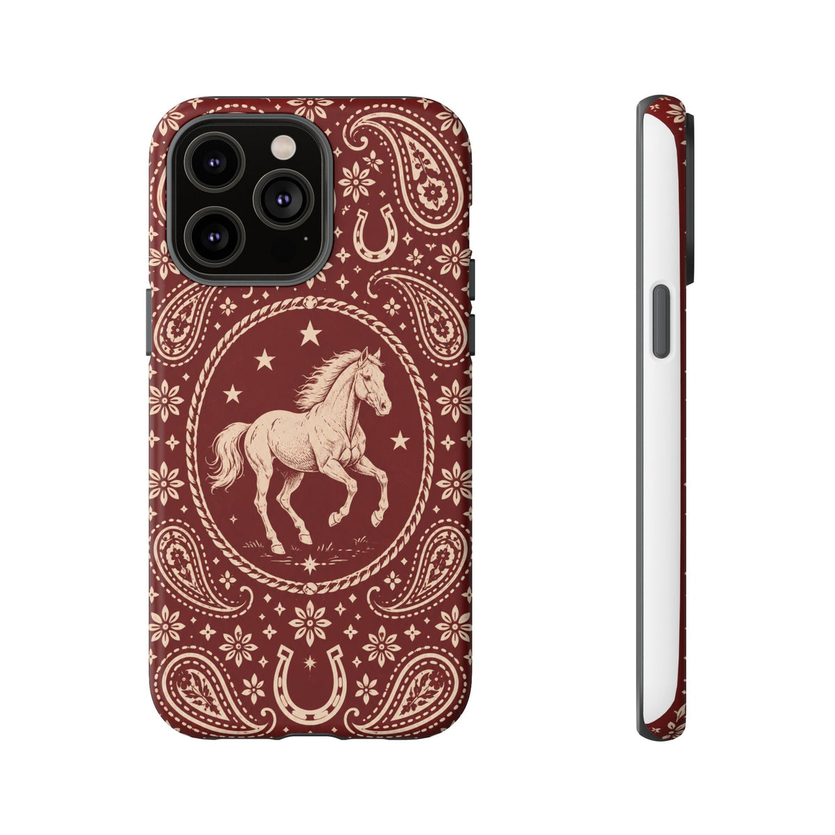 Western Horse Paisley Tough Phone Case — iPhone 14 Pro Max / Matte