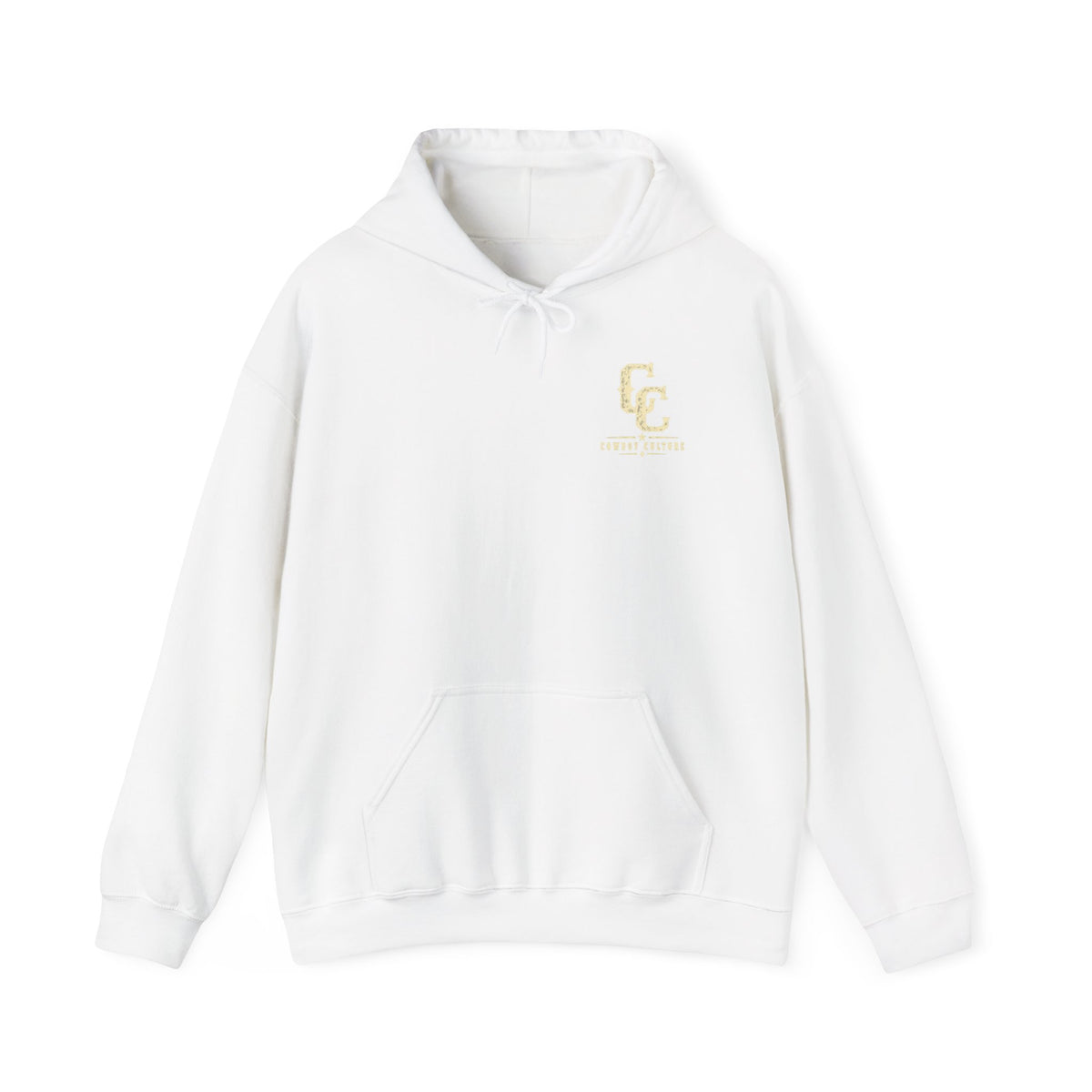 Cowboy Culture Mountain Skull western hoodie — detail view