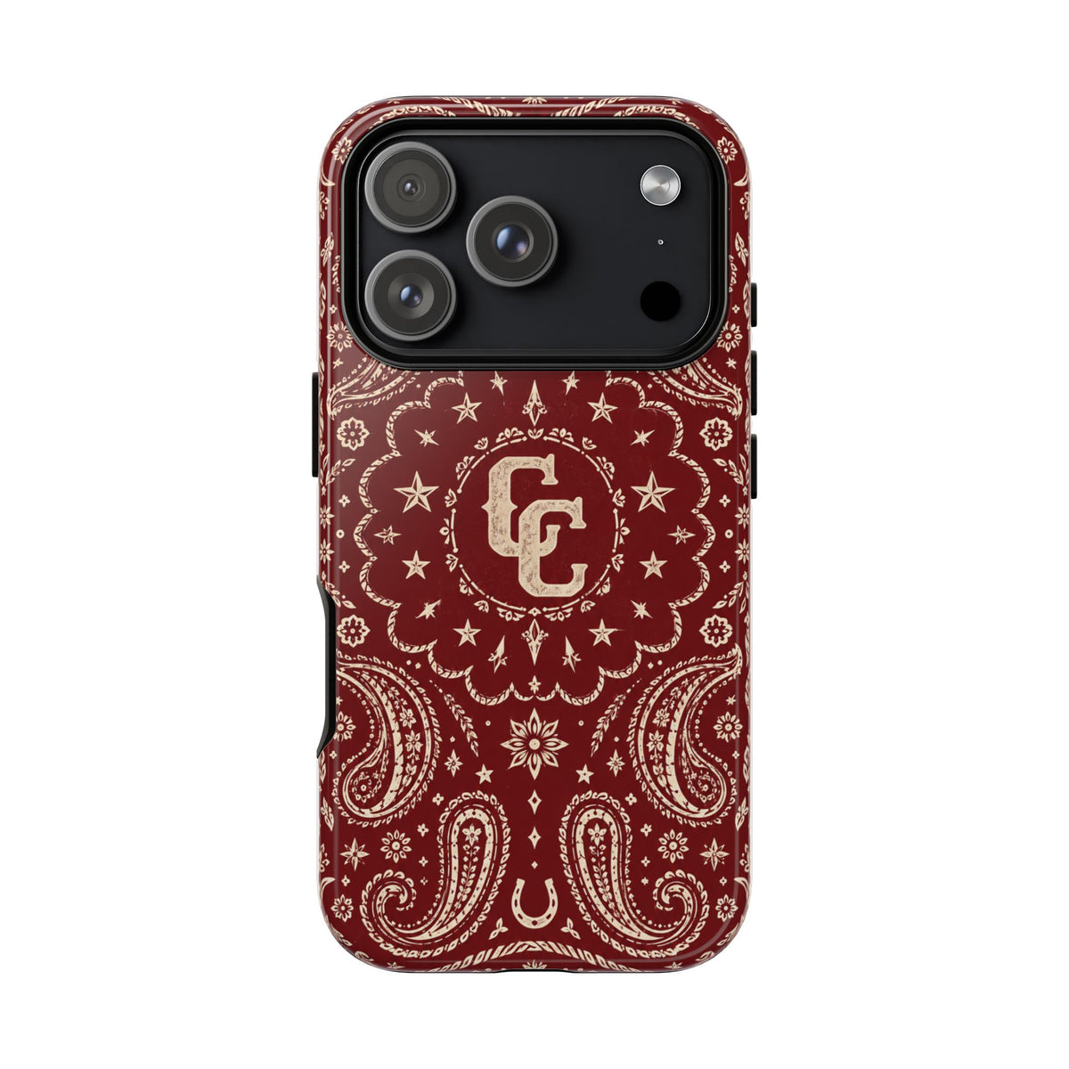 Burgundy Paisley Tough Phone Case — Cowboy Culture product view