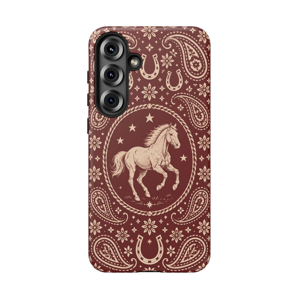 Western Horse Paisley Tough Phone Case — Samsung Galaxy S25 Plus / Matte