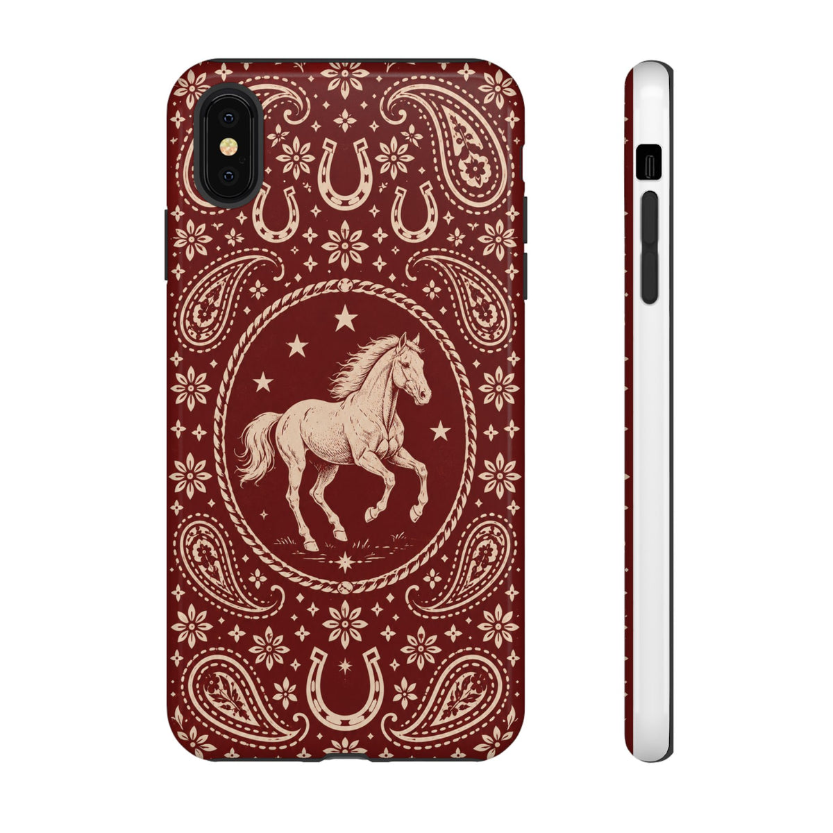 Western Horse Paisley Tough Phone Case — iPhone XS MAX / Glossy