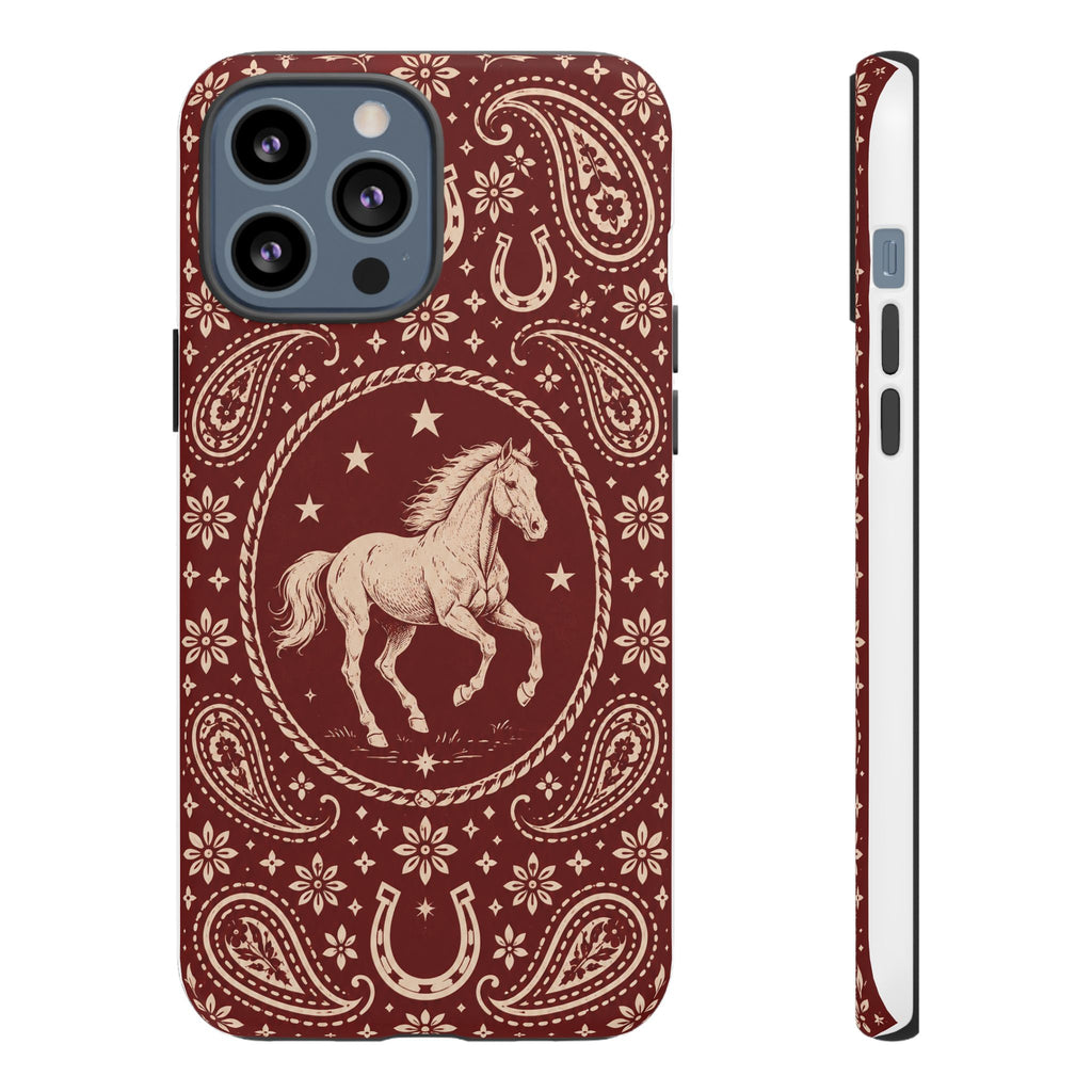 Western Horse Paisley Tough Phone Case — iPhone 13 Pro Max / Matte