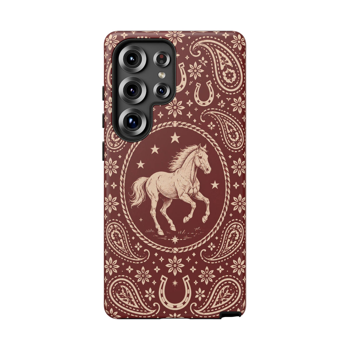 Western Horse Paisley Tough Phone Case — Samsung Galaxy S25 Ultra / Matte