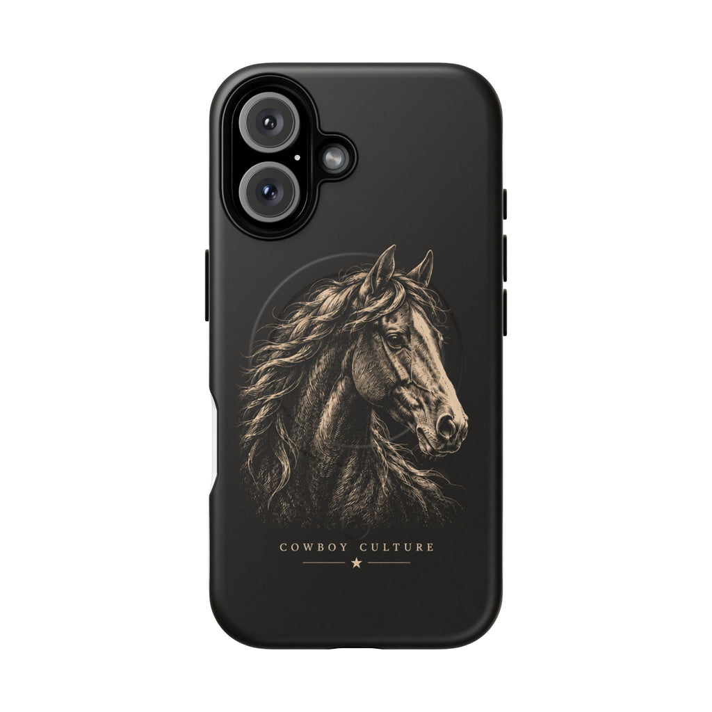 Cowboy Horse Tough Magnetic Phone Case — iPhone 16 / Matte