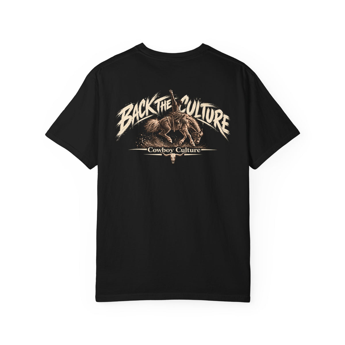 Cowboy Culture Back the Culture black bronc rider T-Shirt product image