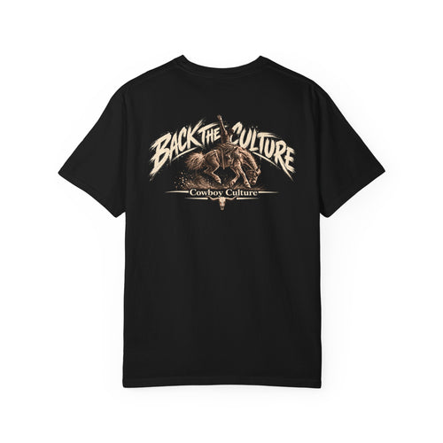 Cowboy Culture Back the Culture black bronc rider T-Shirt product image