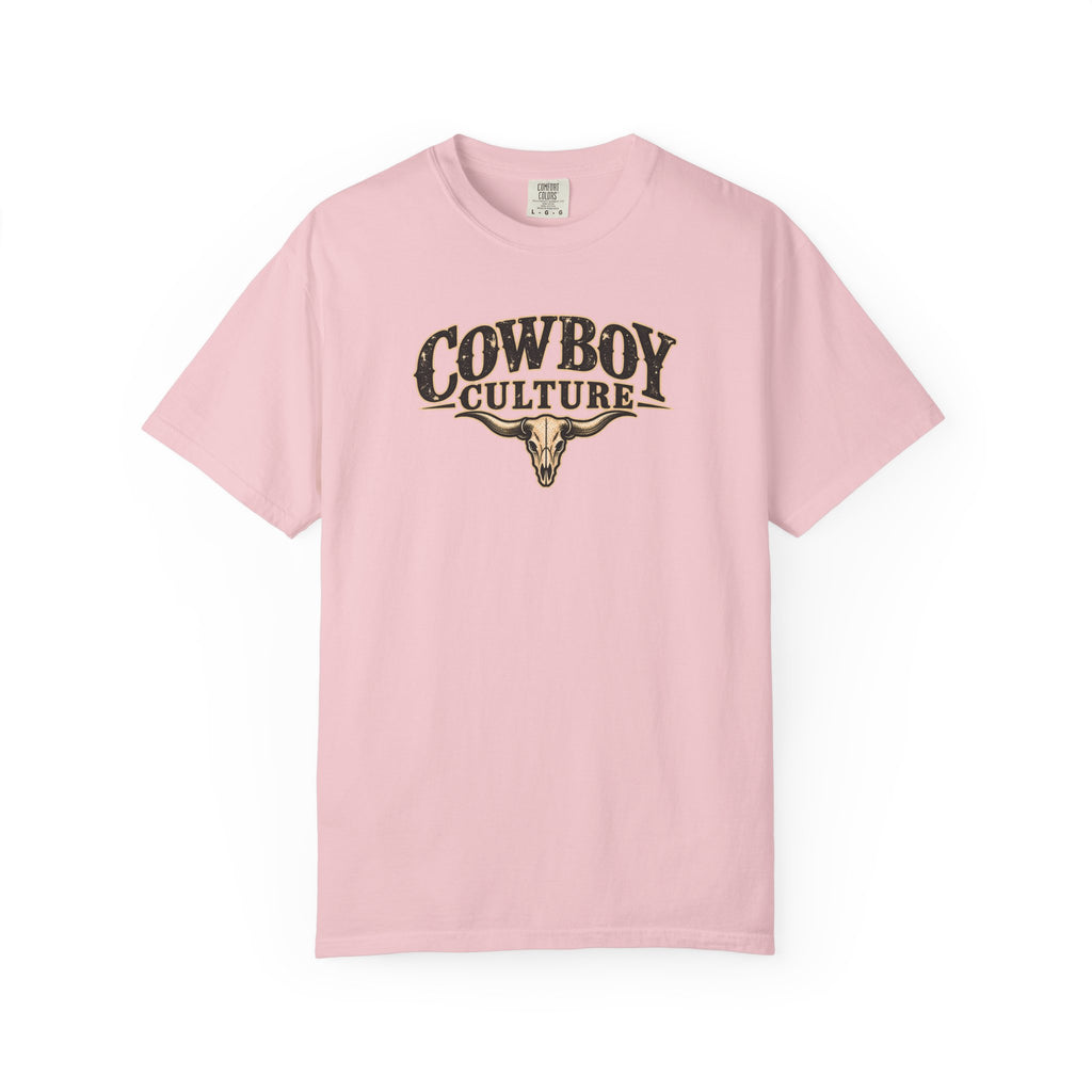 Cowboy Culture steer skull garment-dyed tee