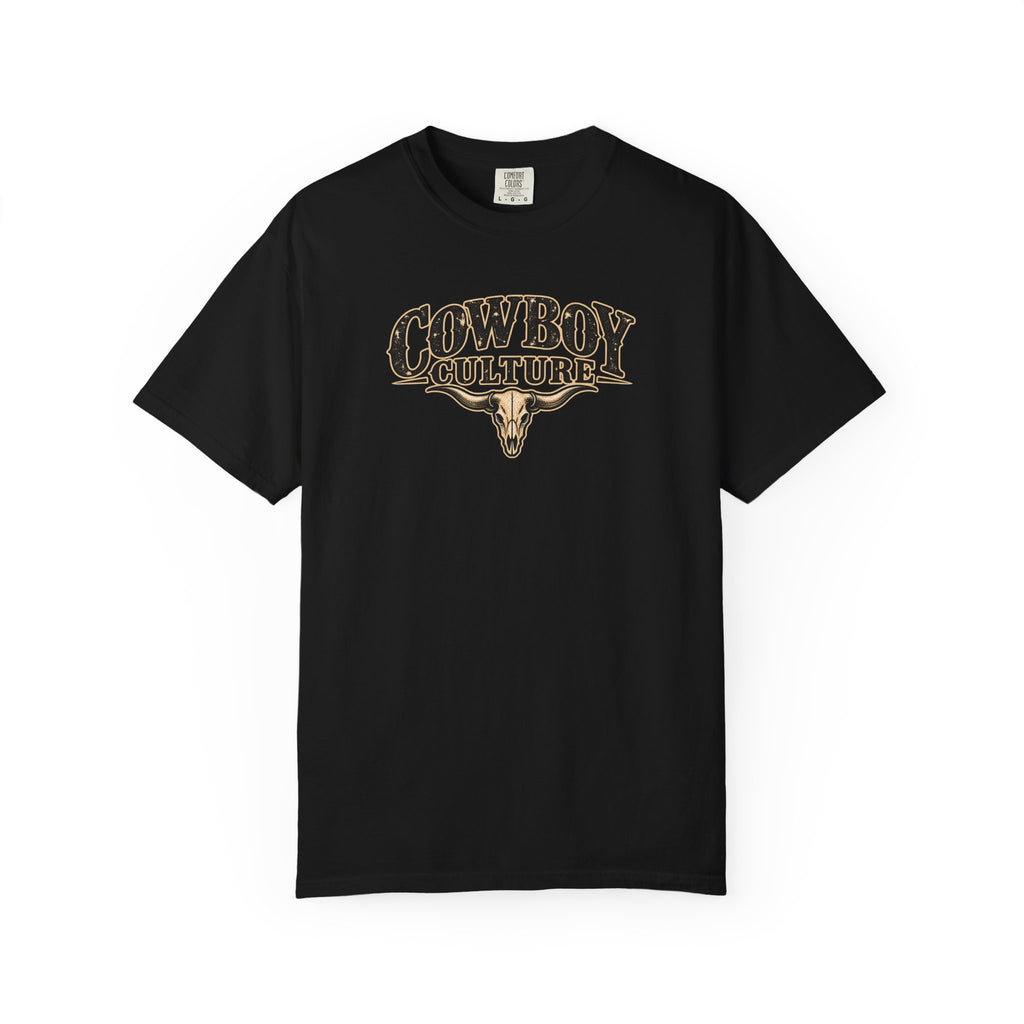 Cowboy Culture Steer Skull Tee front print