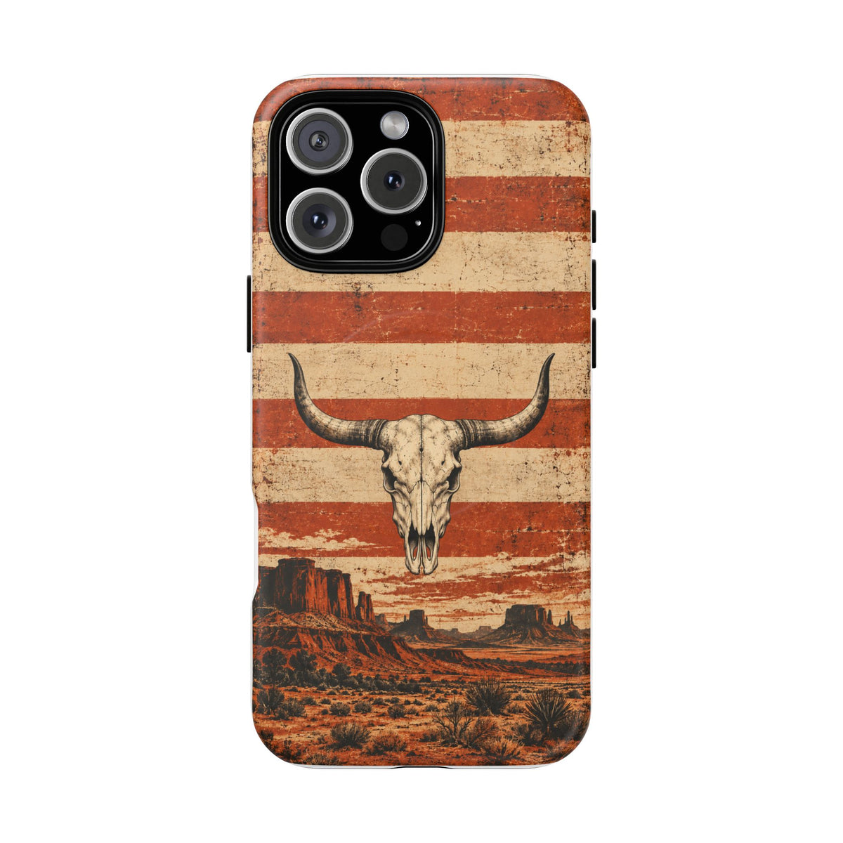 Western Longhorn Skull Magnetic Tough Phone Case — Cowboy Culture product view