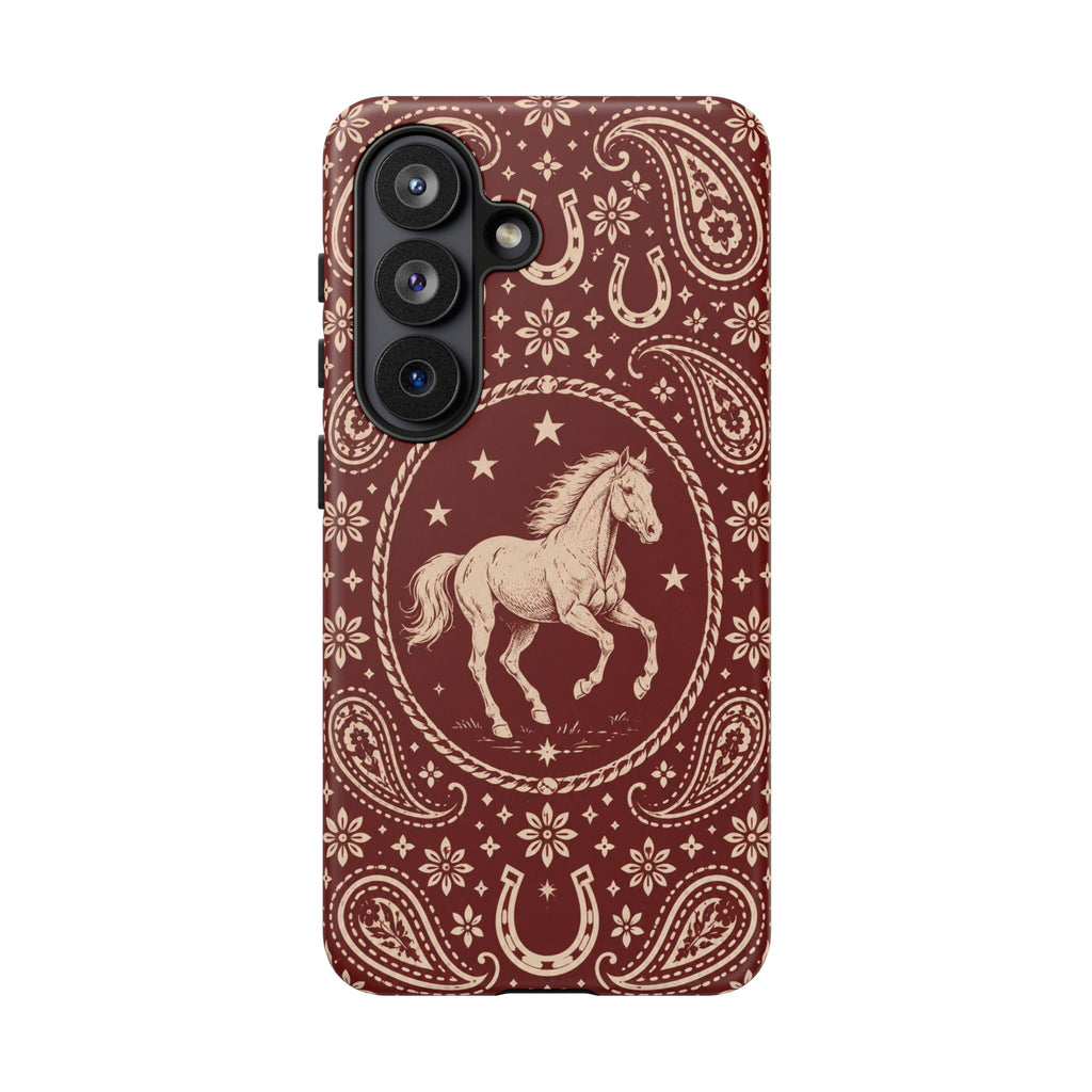 Western Horse Paisley Tough Phone Case — Samsung Galaxy S26 / Matte