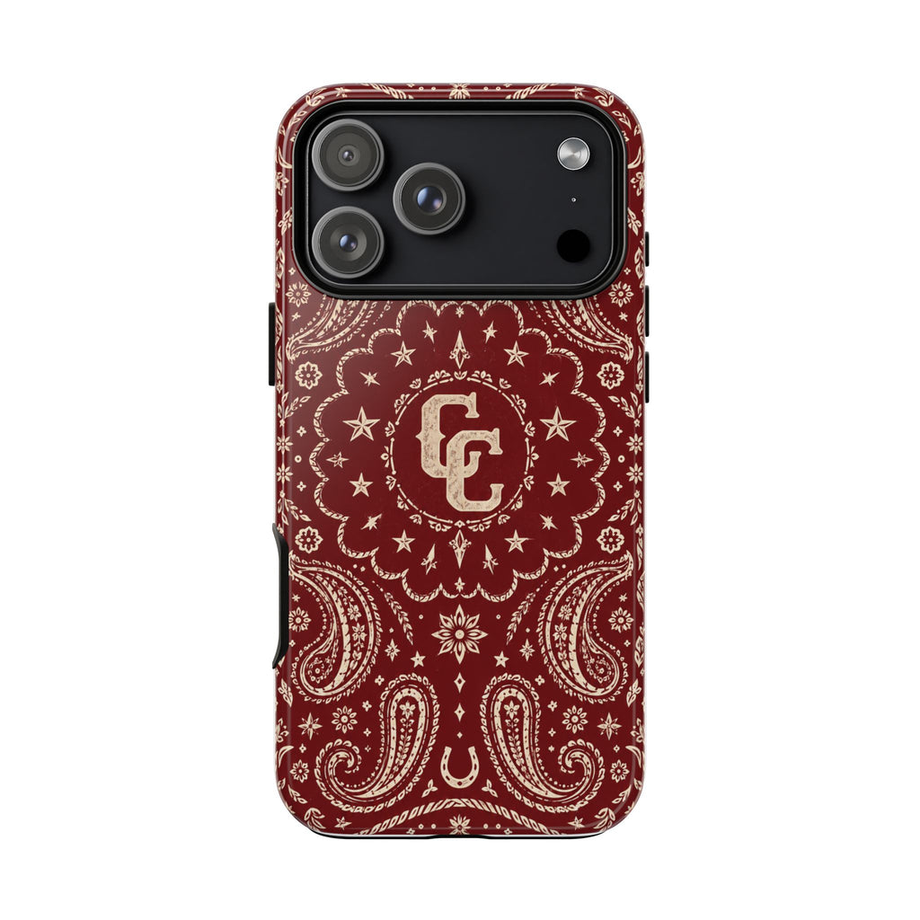 Burgundy Paisley Tough Phone Case — Cowboy Culture product view