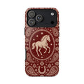 Western Horse Paisley Tough Phone Case — iPhone 18 Pro Max / Glossy