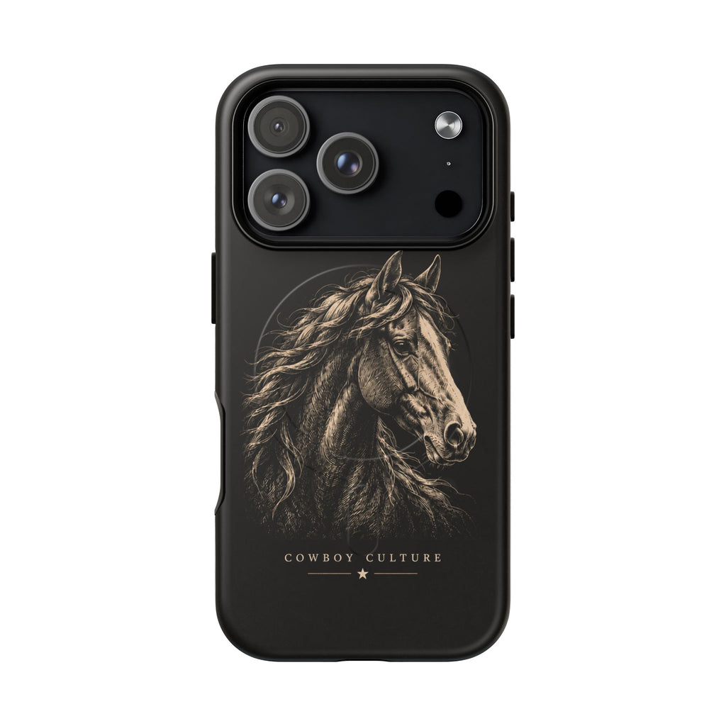 Cowboy Horse Tough Magnetic Phone Case — iPhone 17 Pro / Matte